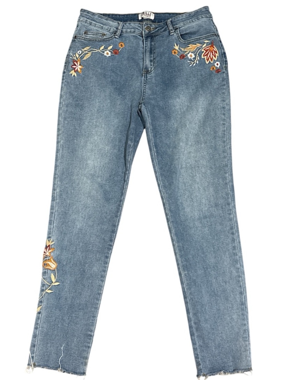 Vintage FRILLI EXCHANGE Embroidered Skinny Jeans